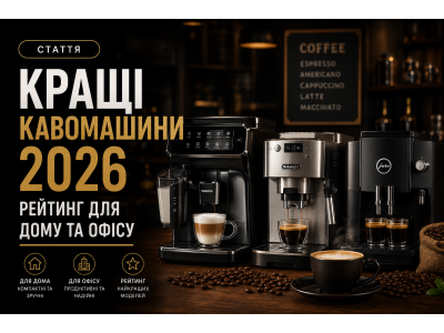 Кращі кавомашини 2026 — рейтинг для дому та офісу