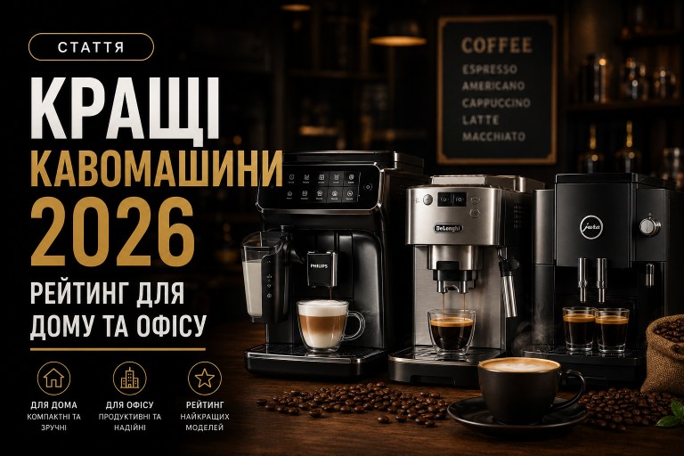 Кращі кавомашини 2026 — рейтинг для дому та офісу