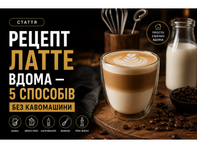 Рецепт латте вдома — 5 способів без кавомашини