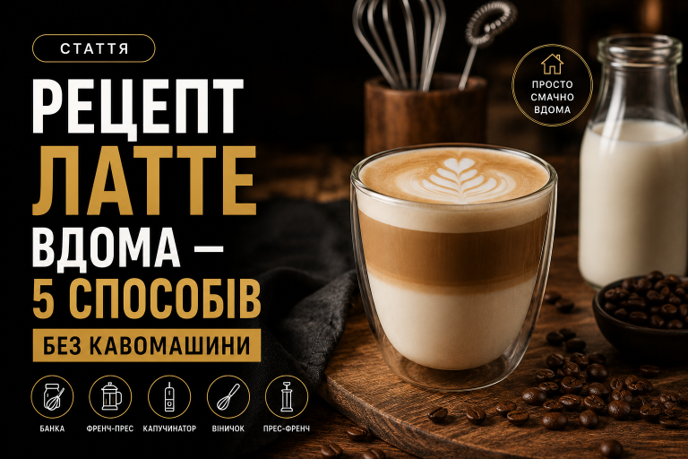 Рецепт латте вдома — 5 способів без кавомашини
