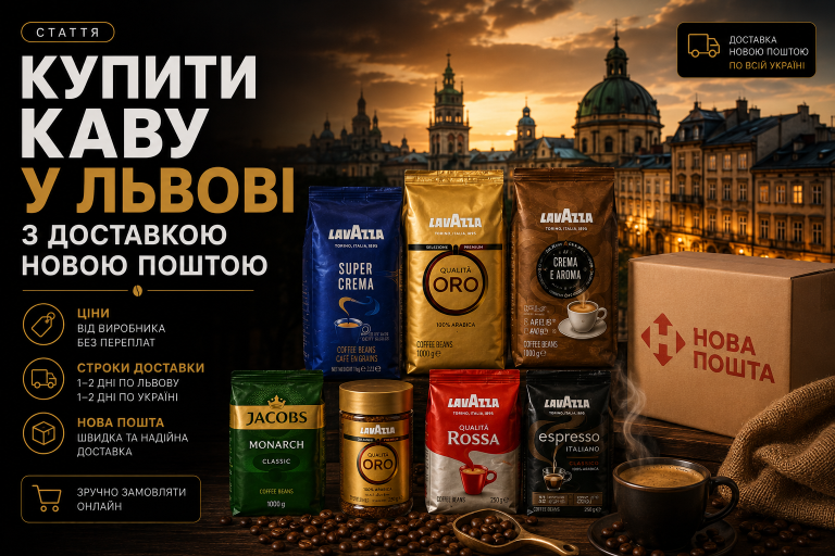 Купити каву у Львові з доставкою Новою Поштою — ціни, строки