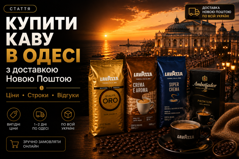 Купити каву в Одесі з доставкою Новою Поштою — ціни, строки, відгуки