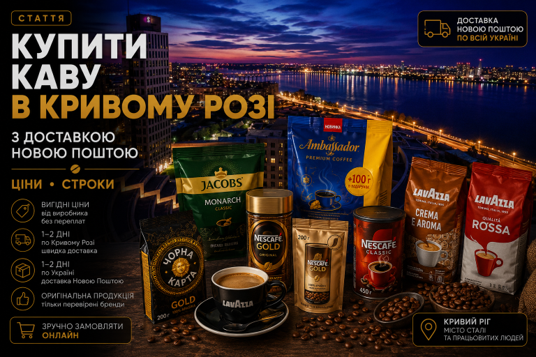 Купити каву у Вінниці з доставкою Новою Поштою — ціни, строки