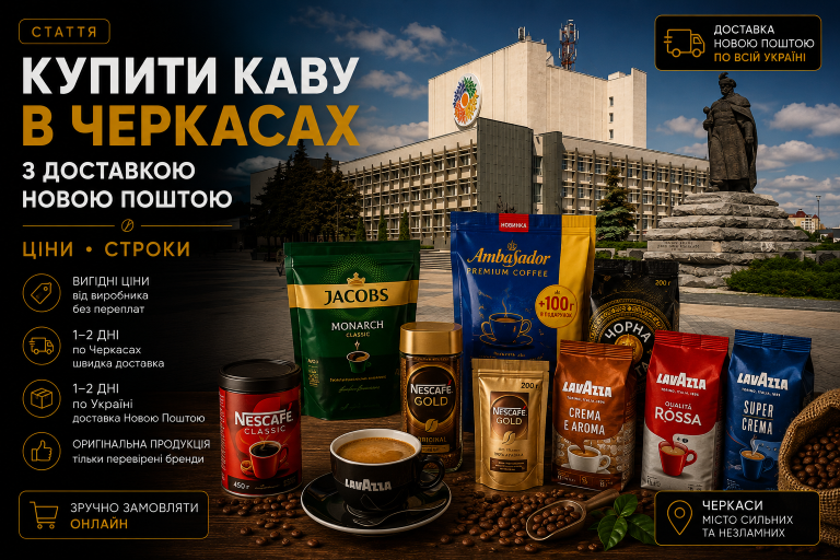 Купити каву в Черкасах з доставкою Новою Поштою — ціни, строки