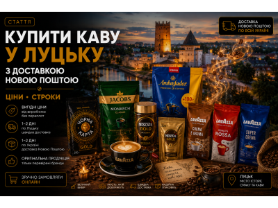 Купити каву у Луцьку з доставкою Новою Поштою — ціни, строки