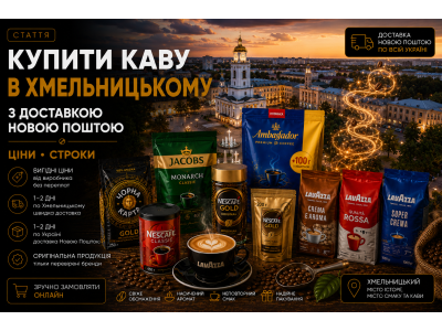 Купити каву в Хмельницькому з доставкою Новою Поштою — ціни, строки