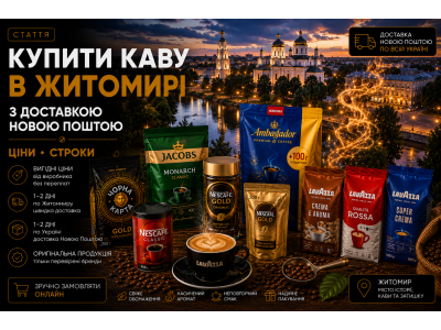 Купити каву в Житомирі з доставкою Новою Поштою — ціни, строки