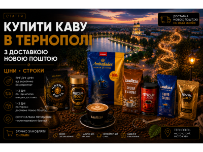 Купити каву в Тернополі з доставкою Новою Поштою — ціни, строки