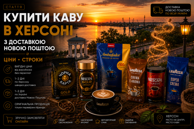 Купити каву в Херсоні з доставкою Новою Поштою — ціни, строки