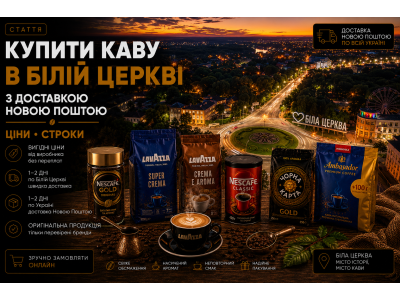 Купити каву в Білій Церкві з доставкою Новою Поштою — ціни, строки