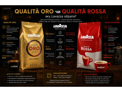 Qualità Oro чи Qualità Rossa — яку Lavazza обрати