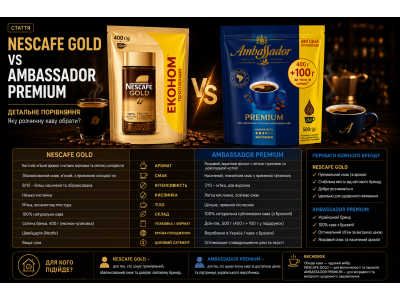 Nescafe Gold vs Ambassador Premium — детальне порівняння