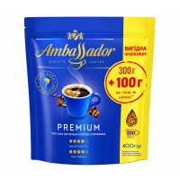 Кава Ambassador Premium розчинна м/в 400 г