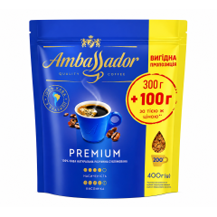 Кава Ambassador Premium розчинна м/в 400 г
